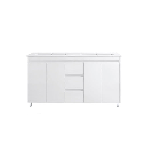 1500mm DOUBLE PVC VANITY - CENTRE DRAWER