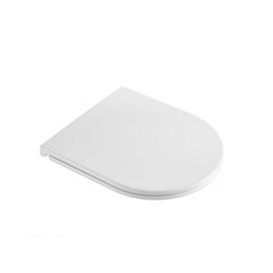 White Thermoset Heavy Duty Soft-close UF Material Flat Slim Seat (Suitable for London)