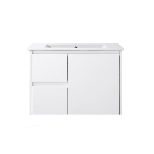 750mm WALL HUNG PVC VANITY - LHS DRAWER