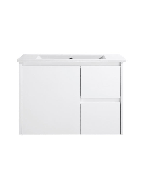 750mm WALL HUNG PVC VANITY - RHS DRAWER