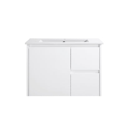 750mm WALL HUNG PVC VANITY - RHS DRAWER