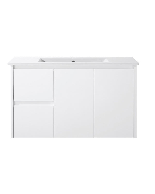 900mm WALL HUNG PVC VANITY - LHS DRAWER