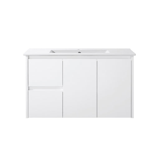 900mm WALL HUNG PVC VANITY - LHS DRAWER