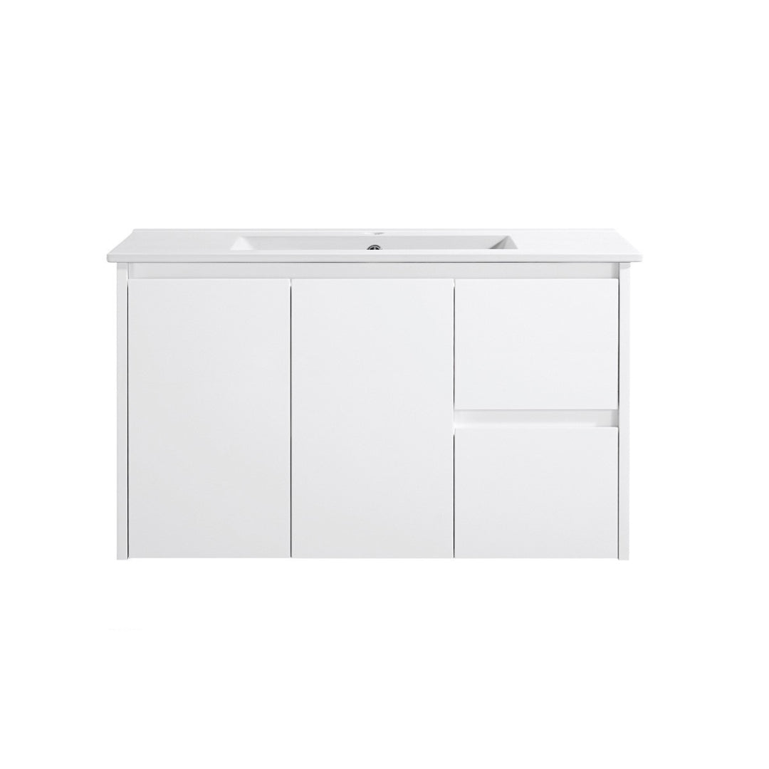 900mm WALL HUNG PVC VANITY - RHS DRAWER