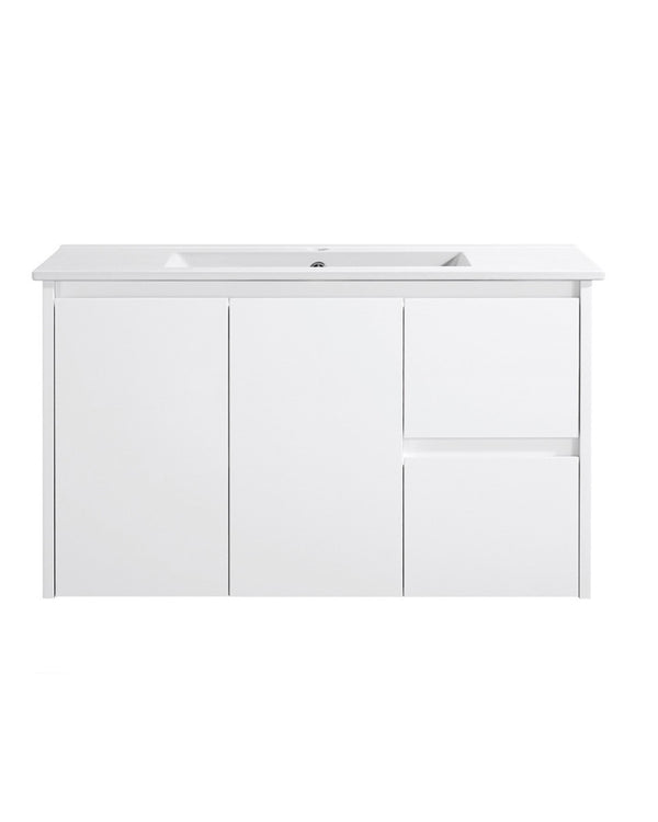 900mm WALL HUNG PVC VANITY - RHS DRAWER