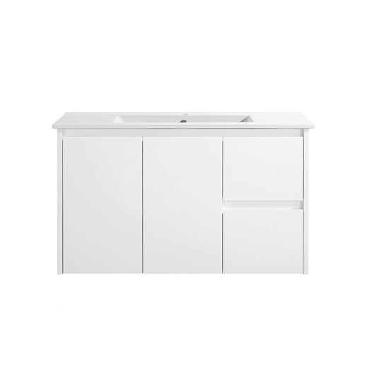 900mm WALL HUNG PVC VANITY - RHS DRAWER