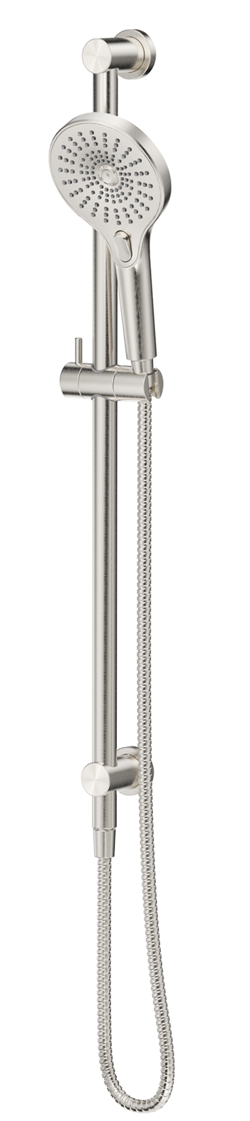 Mica Shower Rail - Inbuilt Inlet Brushed Nickel