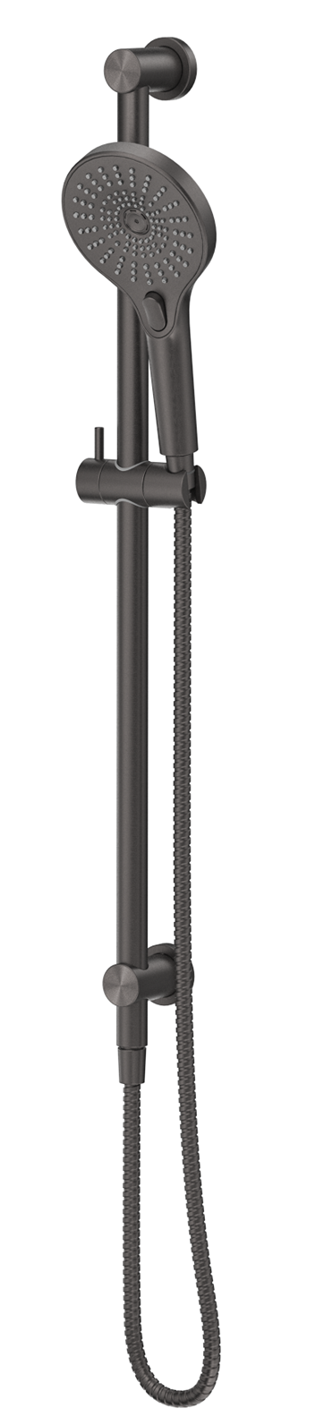 Mica Shower Rail - Inbuilt Inlet Gunmetal