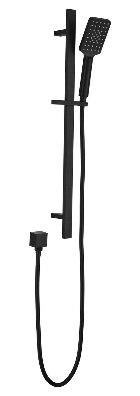 Cresta Single Shower Rail Black