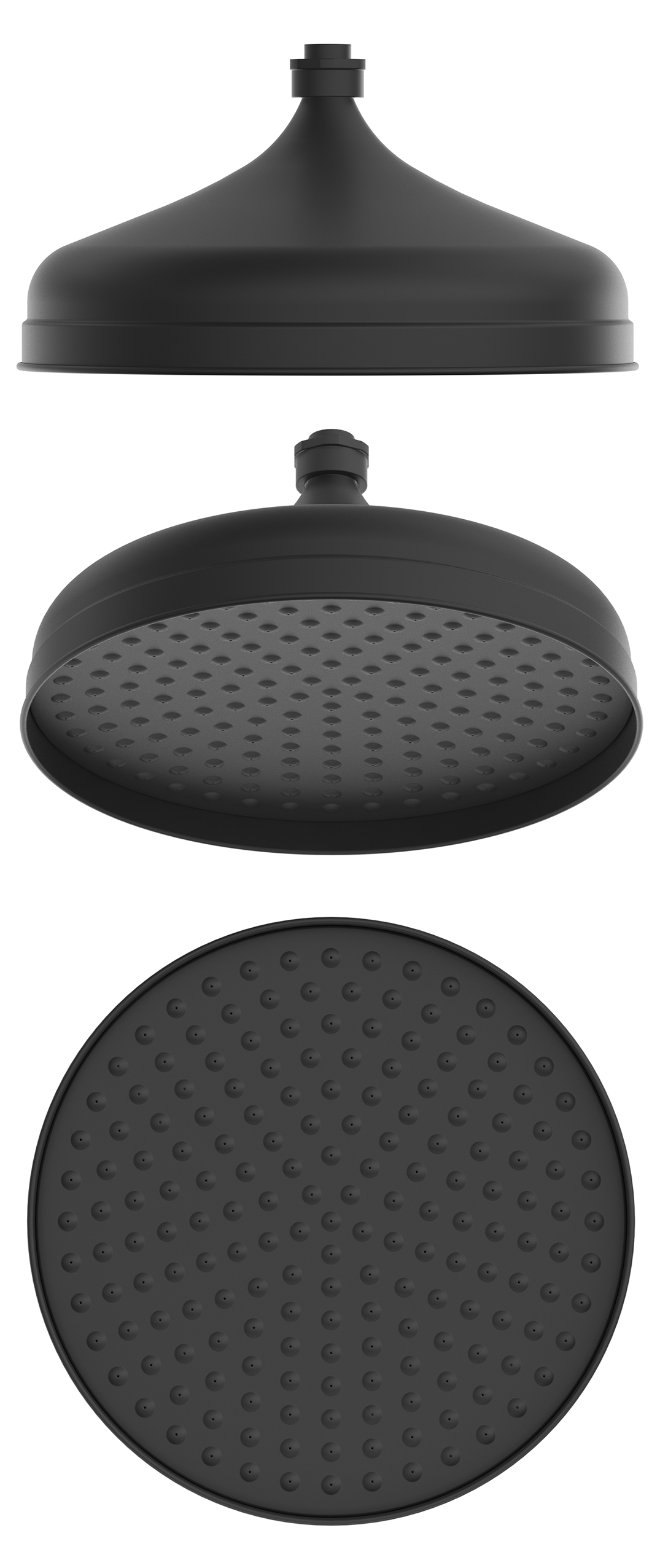 Mica Heritage Shower Head Black