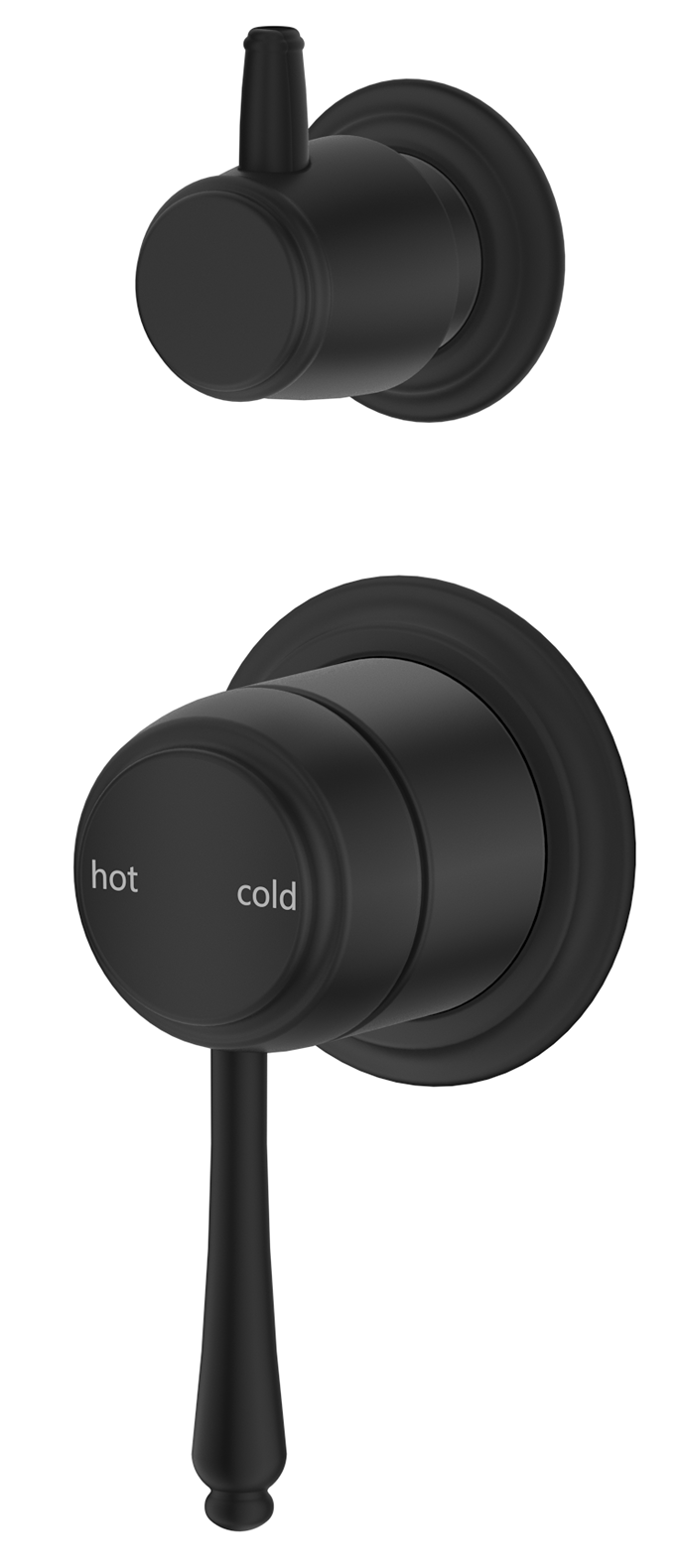 Mica Heritage Shower Mixer Diverter - TRIM KIT ONLY Black