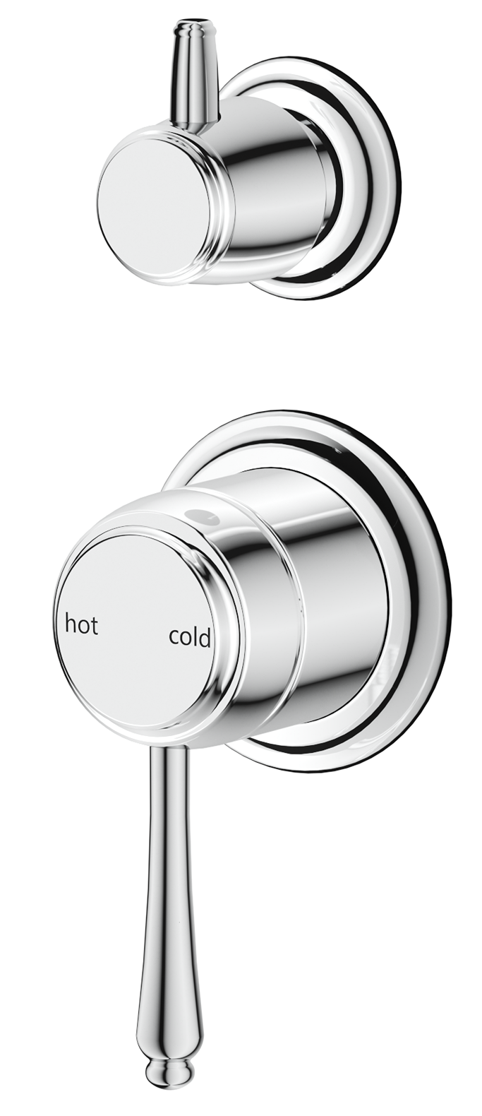 Mica Heritage Shower Mixer Diverter - TRIM KIT ONLY Chrome