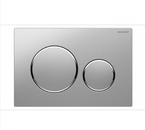 Geberit Push Plate Sigma20JQ Fingerprint resistant Matte Chrome, Chrome trim, 115.882.JQ.1