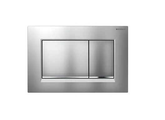 Geberit Push Plate ABS White plate with Gold Trim, Sigma30KK, 115.883.KK.1