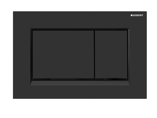 Geberit Fingerprint resistant, matte Black, Black trim, Sigma30MBM,115.883.16.1