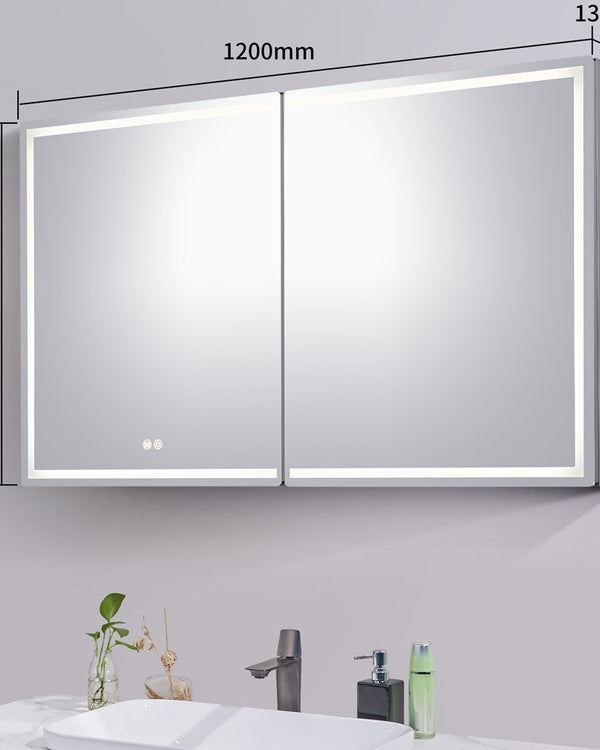 1200x720x139mm LED Shaving Cabinet