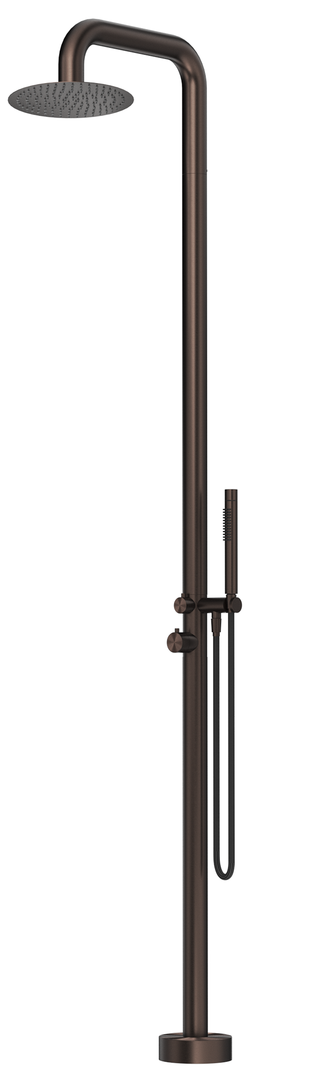 Mica Soft Square Freestanding Outdoor Shower Dusk Bronze