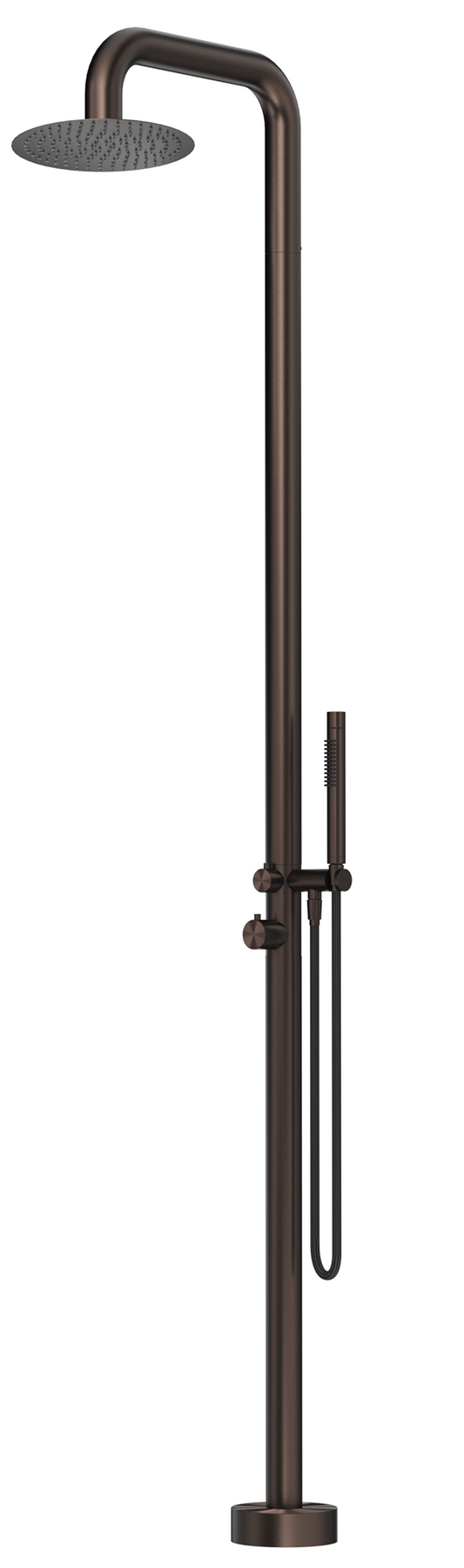 Mica Soft Square Freestanding Outdoor Shower Dusk Bronze