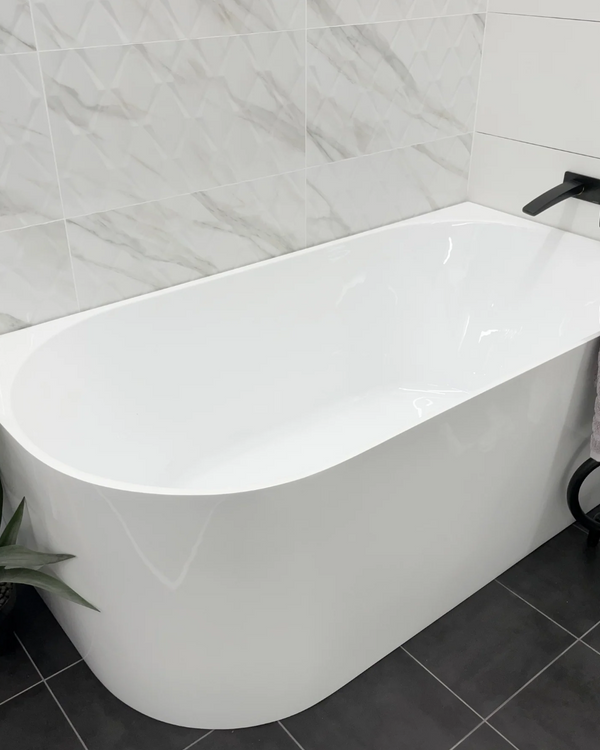 Auris 1400mm right hand corner (gloss white)