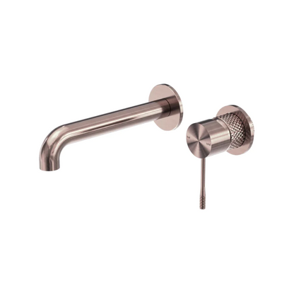 OPAL WALL BASIN/BATH MIXER SEPARATE BACK PLATE 260MM BRUSHED BRONZE