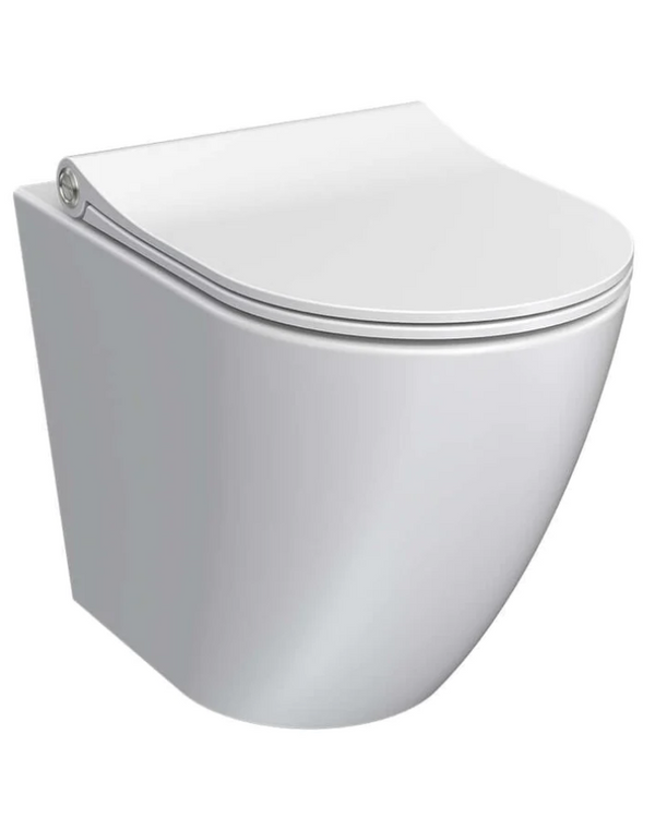 Ellisse Mk II Wall Faced Pan Rimless (including Pressalit Seat)