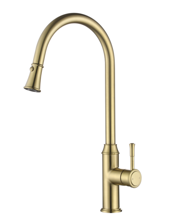 Montpellier Pull-Out Kitchen Mixer - Brushed Bronze