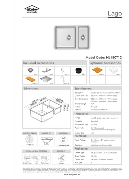 LAGO BOWL & 1/2 + ACC + KTA037-BR