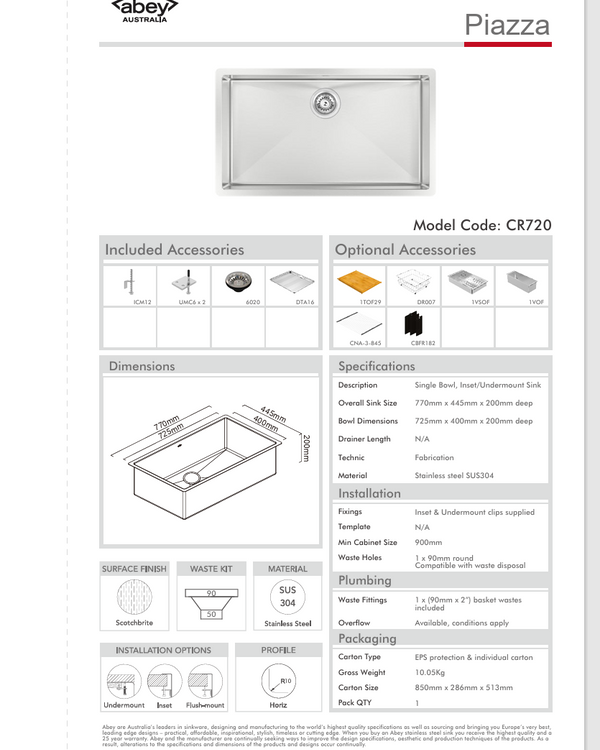 PIAZZA SGL BWL 770X445 + ACC