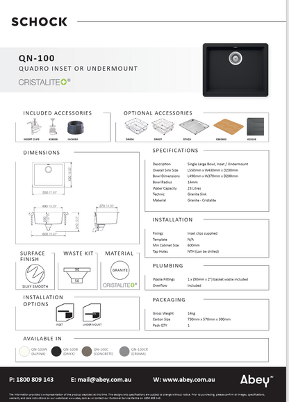 QUADRO CROMA LARGE SINGLE BOWL