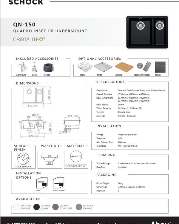 QUADRO ONYX BOWL & HALF