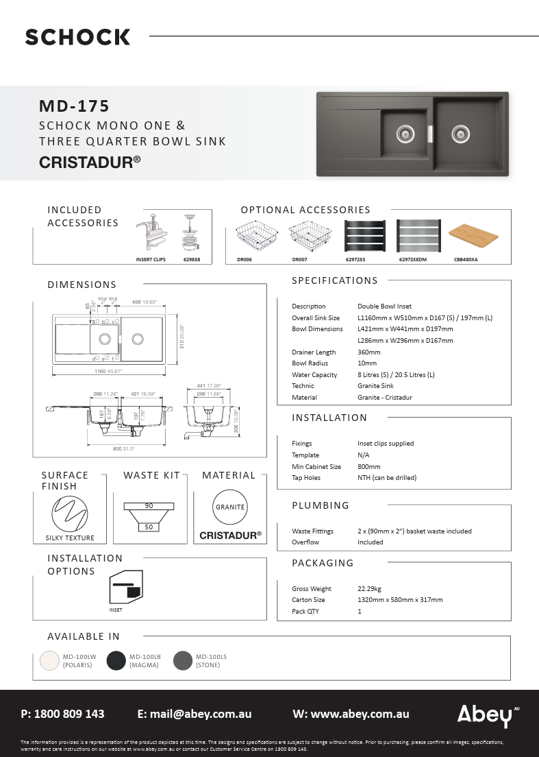 MONO D175 STONE 1 & 1/3 BOWL