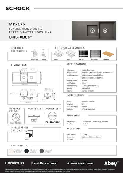 MONO D175 STONE 1 & 1/3 BOWL