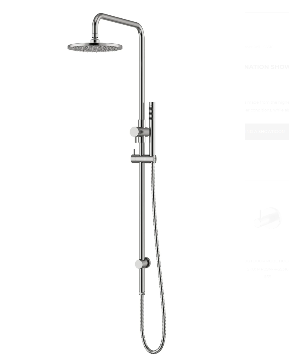 Outdoor Combination Shower Rail - SS316