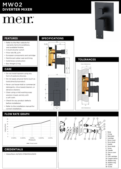 Square Diverter Mixer