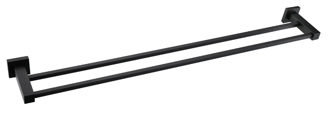 Square Double Towel Rail 600mm