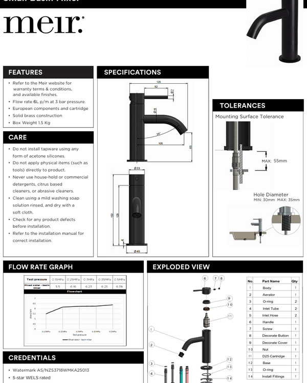 Piccola Basin Mixer Tap