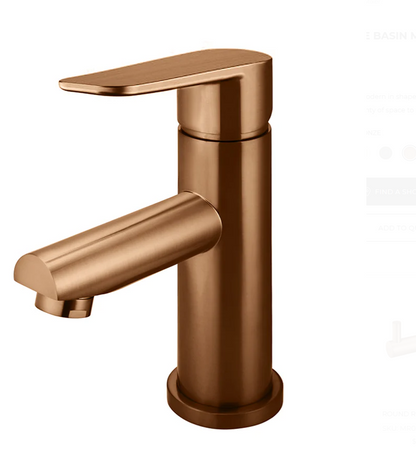 Round Basin Mixer - Paddle Handle