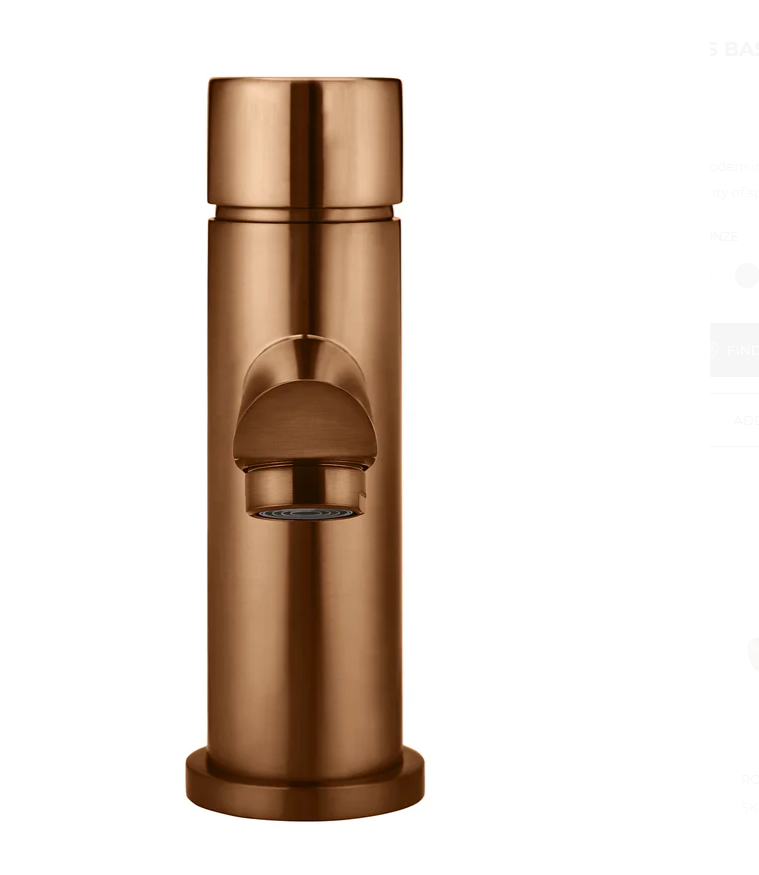 Round Basin Mixer - Pinless Handle