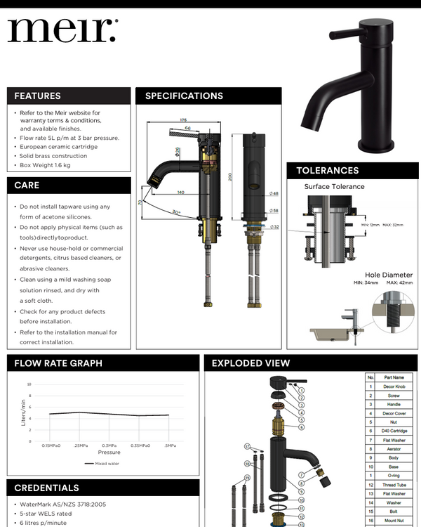Round Basin Mixer Curved