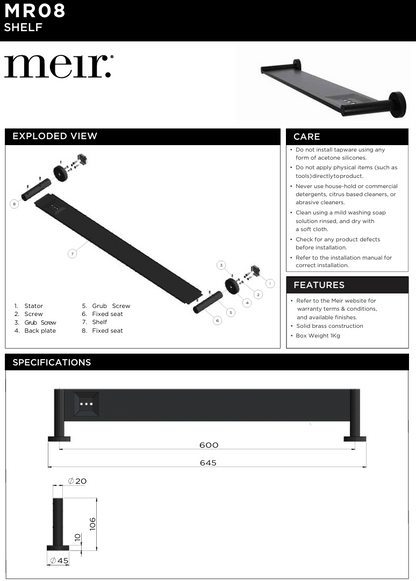 Round Bathroom Shelf