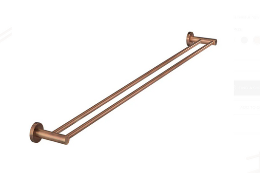 Round Double Towel Rail 900mm