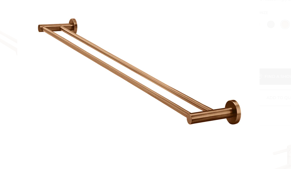 Round Double Towel Rail 900mm