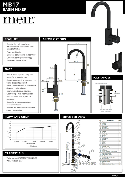 Round Gooseneck Basin Mixer