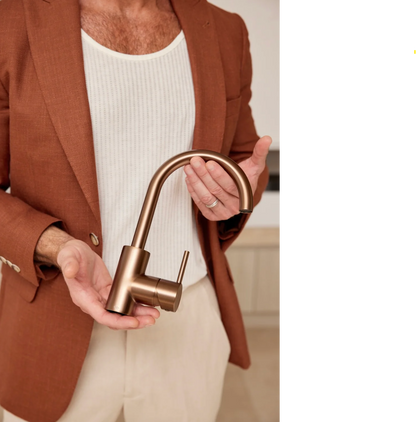 Round Gooseneck Basin Mixer