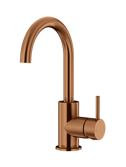Round Gooseneck Basin Mixer