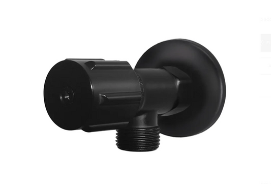 Round Mini Stop Cistern Tap with backplate