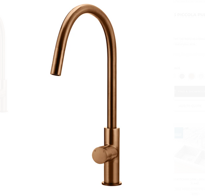 Round Piccola Pull Out Kitchen Mixer Tap - Pinless Handle