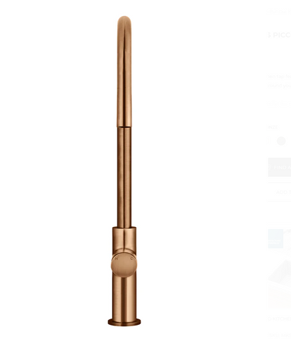 Round Piccola Pull Out Kitchen Mixer Tap - Pinless Handle