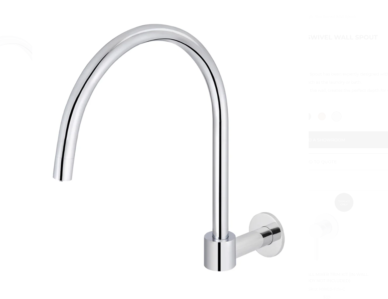 Round High-Rise Swivel Wall Spout