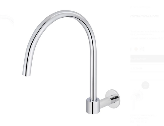 Round High-Rise Swivel Wall Spout